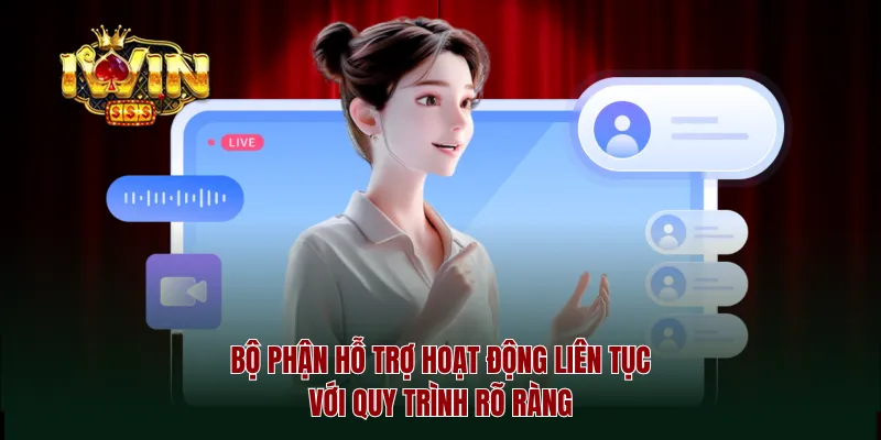 Bộ phận hỗ trợ hoạt động liên tục với quy trình rõ ràng