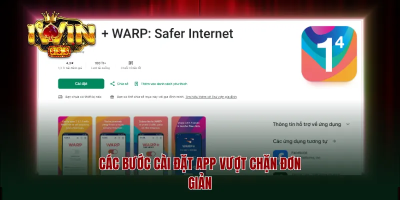 Các bước cài đặt app vượt chặn đơn giản