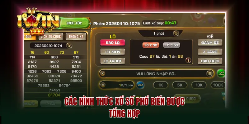 Các hình thức xổ số phổ biến được tổng hợp