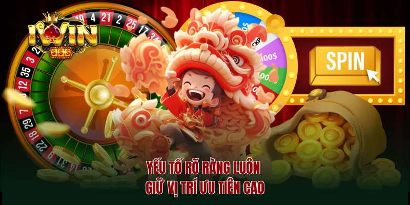 Yếu tố rõ ràng luôn giữ vị trí ưu tiên cao